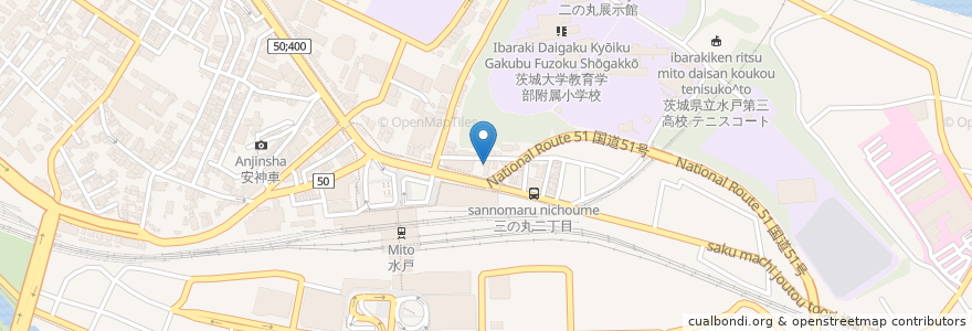 Mapa de ubicacion de 葵スナック en 日本, 茨城県, 水戸市.