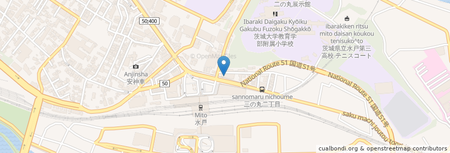 Mapa de ubicacion de 馬酔木 カフェバー en Japan, Präfektur Ibaraki, 水戸市.