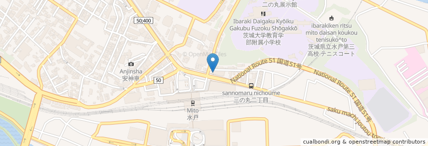 Mapa de ubicacion de 康済ダイニング en 日本, 茨城県, 水戸市.