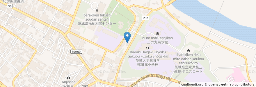 Mapa de ubicacion de 三の丸歯科医院 en ژاپن, 茨城県, 水戸市.
