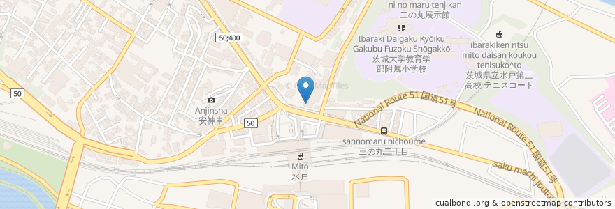 Mapa de ubicacion de 代ゼミ水戸駅前校 en Japão, 茨城県, 水戸市.