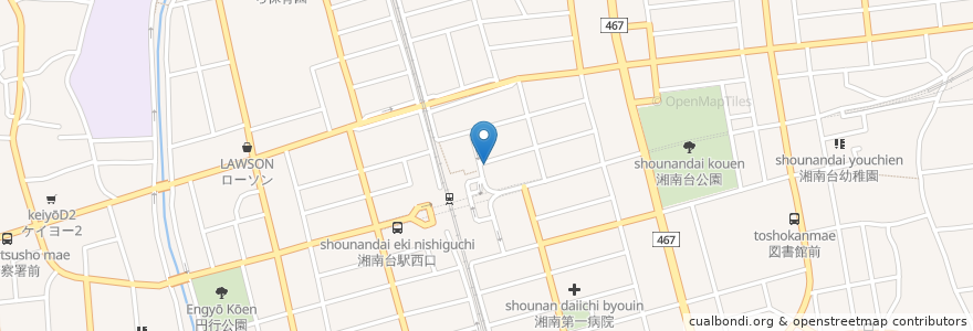 Mapa de ubicacion de バーガーキング en Japonya, 神奈川県, 藤沢市.