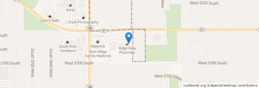 Mapa de ubicacion de Tanner Clinic en Verenigde Staten, Utah, Weber County, Roy.
