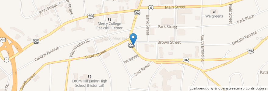 Mapa de ubicacion de The Peekskill Coffee House en United States, New York, Westchester County, Peekskill.