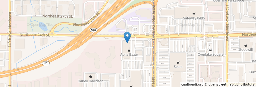 Mapa de ubicacion de Dough Zone Dumpling House en 미국, 워싱턴, King County, Bellevue.