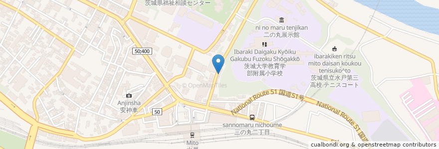 Mapa de ubicacion de 水戸駿優２ メディア学習館 en Jepun, 茨城県, 水戸市.