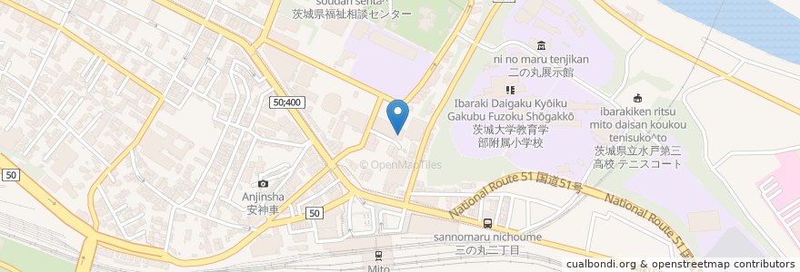 Mapa de ubicacion de 茨城県林業協会 en Japonya, 茨城県, 水戸市.
