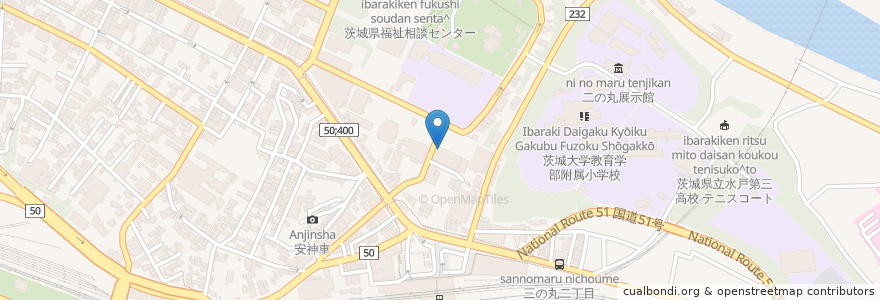 Mapa de ubicacion de 河原歯科医院 en Japon, Préfecture D'Ibaraki, 水戸市.