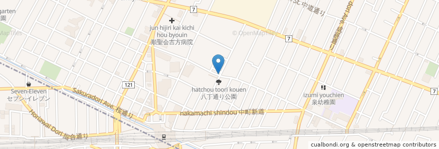 Mapa de ubicacion de 大衆割烹 みまつ en 日本, 東京都, 武蔵野市.