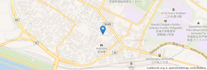 Mapa de ubicacion de 紀州さくら en Japan, 茨城県, 水戸市.