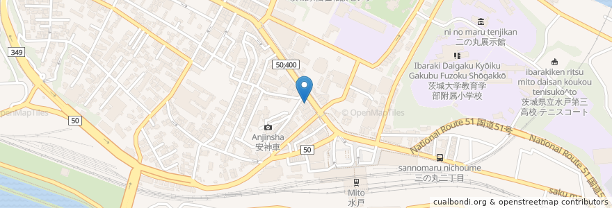 Mapa de ubicacion de 駅前留学NOVA en 일본, 이바라키현, 水戸市.