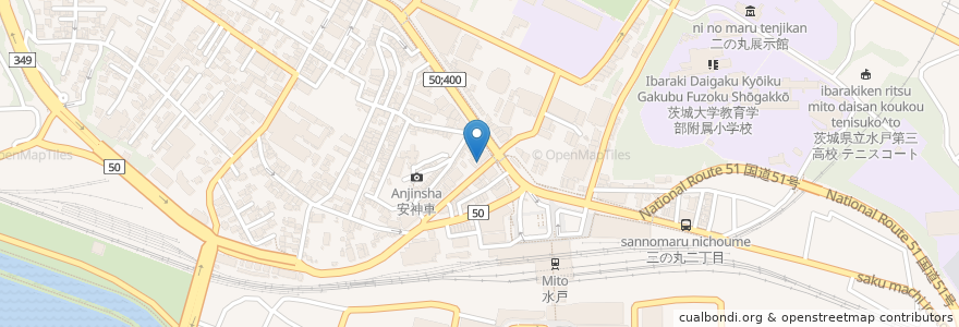 Mapa de ubicacion de 東進育英社イーオン en 일본, 이바라키현, 水戸市.