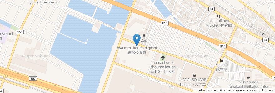 Mapa de ubicacion de 正一位伏見稲荷大明神 en Giappone, Prefettura Di Chiba, 船橋市.
