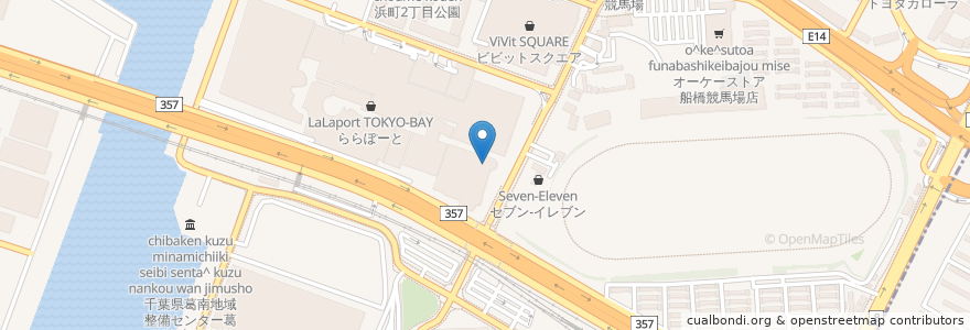Mapa de ubicacion de サイゼリヤ en Japan, Präfektur Chiba, 船橋市.