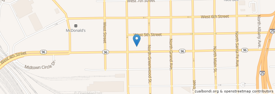 Mapa de ubicacion de Gray's Coors Tavern en Stati Uniti D'America, Colorado, Pueblo County, Pueblo.
