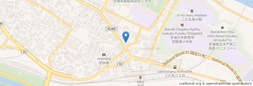 Mapa de ubicacion de 石倉美容外科 en Giappone, Prefettura Di Ibaraki, 水戸市.