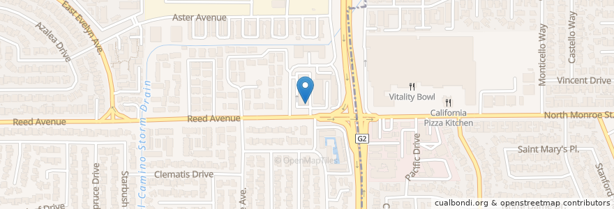 Mapa de ubicacion de Vito's Famous Pizza en United States, California, Santa Clara County, Sunnyvale.