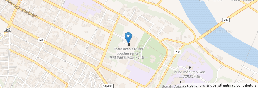 Mapa de ubicacion de 茨城県管財課守衛室 en 日本, 茨城県, 水戸市.
