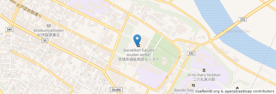 Mapa de ubicacion de 茨城県国際課旅券室 en Japão, 茨城県, 水戸市.