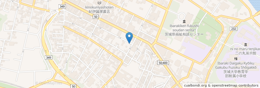 Mapa de ubicacion de 美酒 瀬良美 en Japonya, 茨城県, 水戸市.