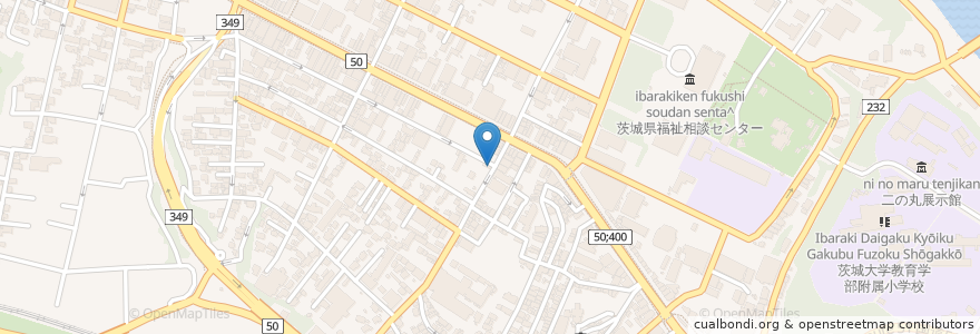 Mapa de ubicacion de marcador en Japan, Ibaraki Prefecture, Mito.