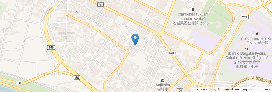 Mapa de ubicacion de 蔵屋敷 en ژاپن, 茨城県, 水戸市.