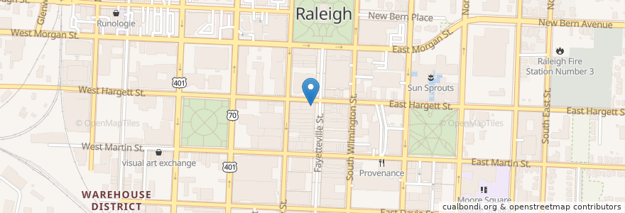 Mapa de ubicacion de CVS Pharmacy en Stati Uniti D'America, Carolina Del Nord, Wake County, Raleigh.