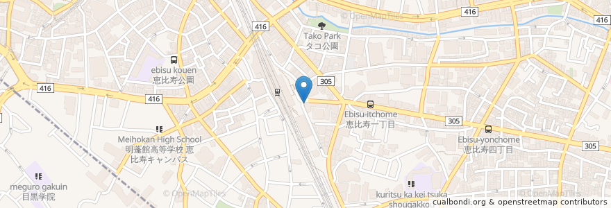 Mapa de ubicacion de サイゼリヤ en ژاپن, 東京都, 渋谷区.
