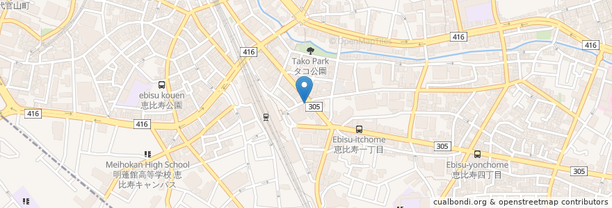 Mapa de ubicacion de ドトールコーヒーショップ en 日本, 東京都, 渋谷区, 渋谷区.