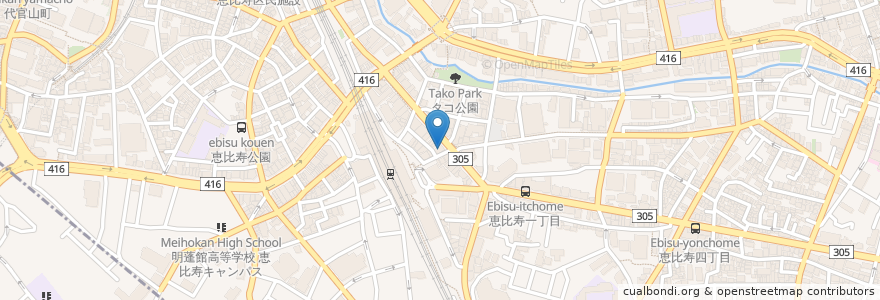 Mapa de ubicacion de 伊藤歯科医院 en Japon, Tokyo, 渋谷区, 渋谷区.