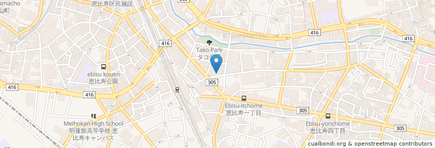 Mapa de ubicacion de CoCo壱番屋 en Japon, Tokyo, 渋谷区, 渋谷区.