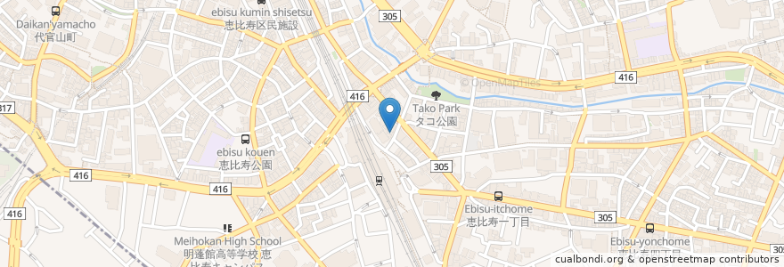 Mapa de ubicacion de BAN en Japan, 東京都, 渋谷区, 渋谷区.