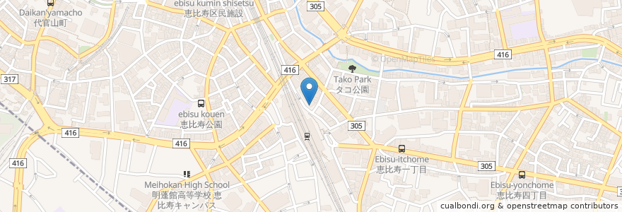 Mapa de ubicacion de こうあい会医院 en اليابان, 東京都, 渋谷区, 渋谷区.
