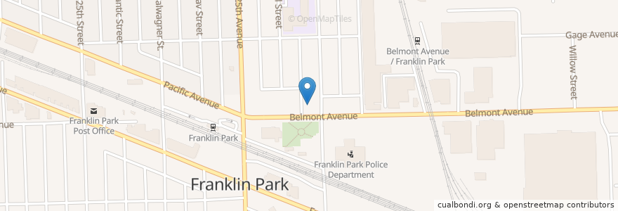 Mapa de ubicacion de Franklin Park Village Hall en Соединённые Штаты Америки, Иллинойс, Franklin Park.