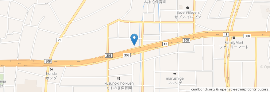 Mapa de ubicacion de プラガティ en 日本, 大阪府, 東大阪市.
