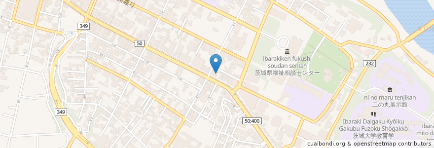 Mapa de ubicacion de ストライカージム en Japonya, 茨城県, 水戸市.
