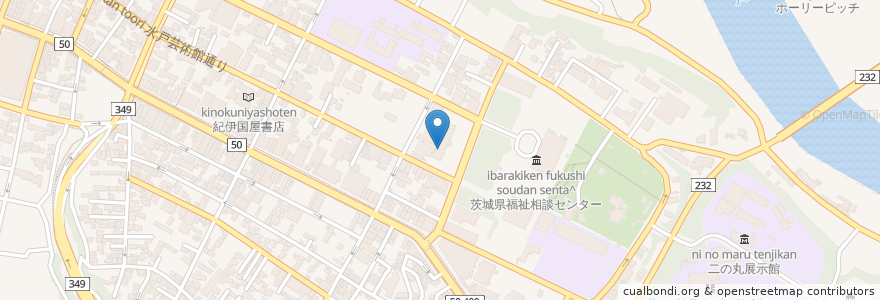 Mapa de ubicacion de 水戸簡易裁判所 en 日本, 茨城県, 水戸市.