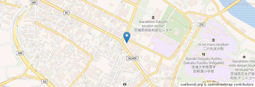 Mapa de ubicacion de ゆうちょ銀行 en اليابان, إيباراكي, 水戸市.
