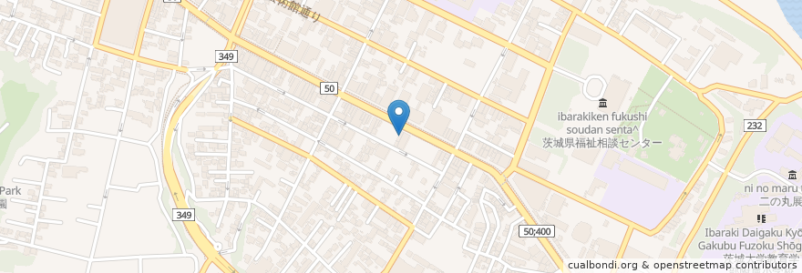 Mapa de ubicacion de ウォルソン en Japão, 茨城県, 水戸市.