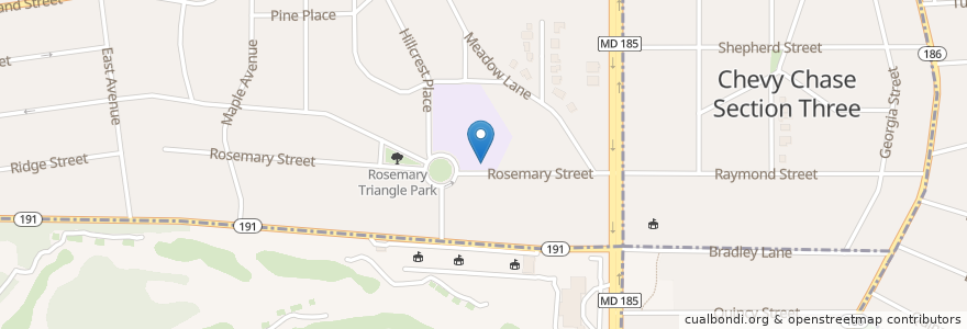 Mapa de ubicacion de Chevy Chase Elementary School Staff Parking en États-Unis D'Amérique, Maryland, Montgomery County, Chevy Chase.