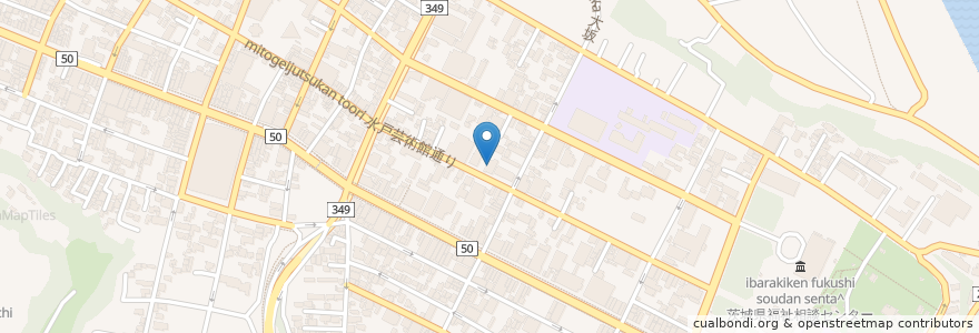 Mapa de ubicacion de レストラン 西洋堂 en Jepun, 茨城県, 水戸市.