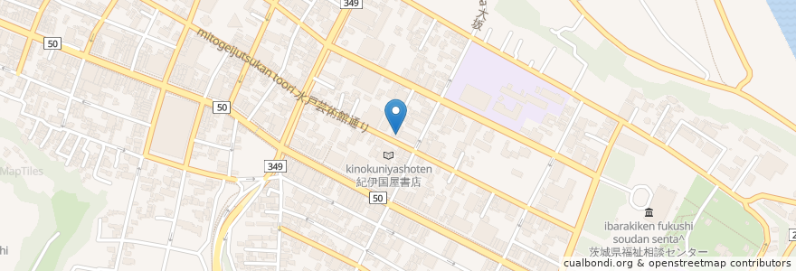 Mapa de ubicacion de コーヒーハウス 西洋堂 en Japan, 茨城県, 水戸市.