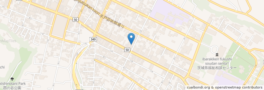 Mapa de ubicacion de Bigori en 일본, 이바라키현, 水戸市.
