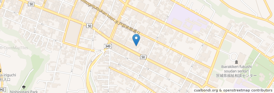 Mapa de ubicacion de 介護労働安定センター en Japão, 茨城県, 水戸市.