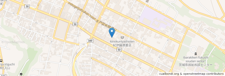 Mapa de ubicacion de 茨城県社会保険協会 en Japan, 茨城県, 水戸市.