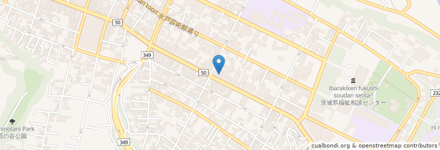 Mapa de ubicacion de Cafe & Bar Life en 일본, 이바라키현, 水戸市.