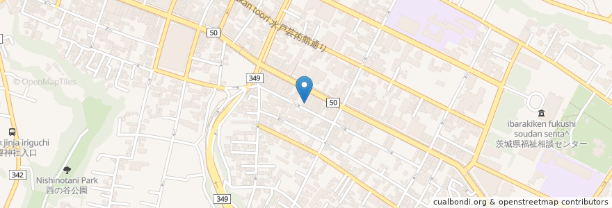 Mapa de ubicacion de KUMON教室 en Japão, 茨城県, 水戸市.