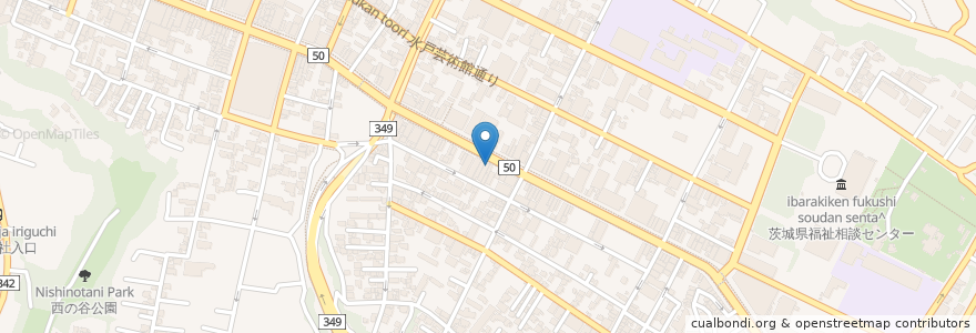 Mapa de ubicacion de 喫茶まちかど en Japan, 茨城県, 水戸市.