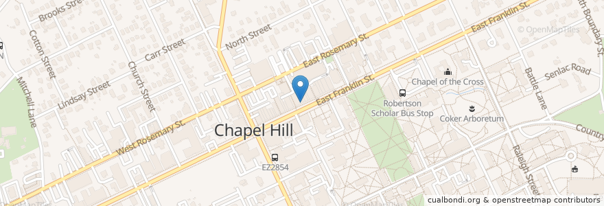 Mapa de ubicacion de Shanghai Dumpling en Amerika Birleşik Devletleri, Kuzey Karolina, Orange County, Chapel Hill.