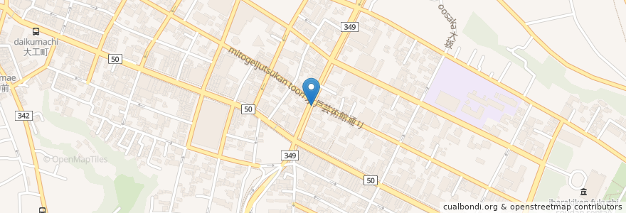Mapa de ubicacion de 磯前屋 和食 en 日本, 茨城県, 水戸市.